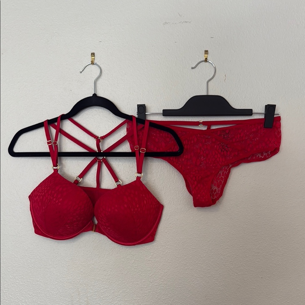 Victoria's Secret Red Strappy Bra Intimates